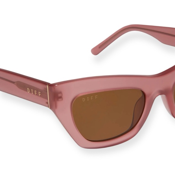 DIFF Katarina Sunglasses Guava Frame Brown Lens NWT